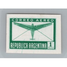 ARGENTINA 1940 CORREO AEREO ENSAYO EN COLOR NO ADOPTADO + VARIEDAD EN EL ALA DERECHA